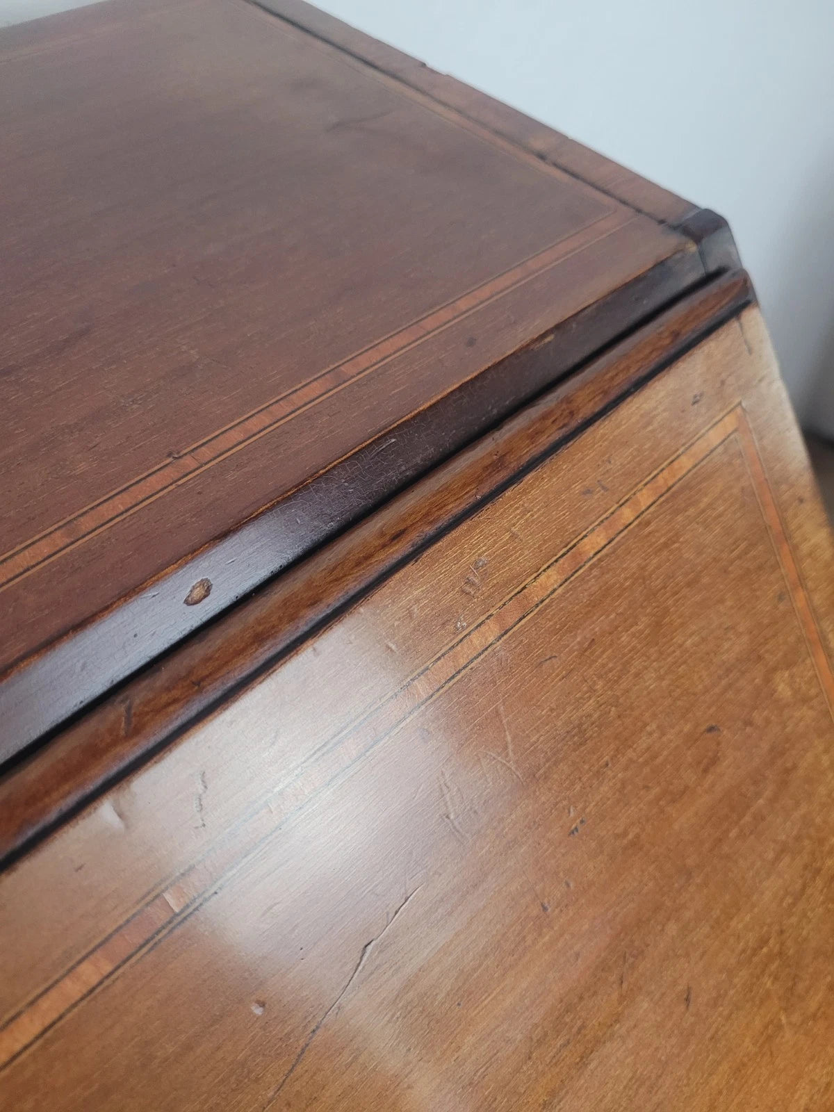 Edwardian Writing Bureau Desk Key & Lock Inlaid Antique 1910 Delivery Available