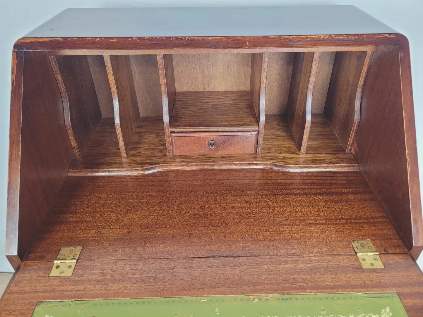 Vintage Writing Desk Bureau Ladies Queen Anne 1940 Lock & Key Delivery Available