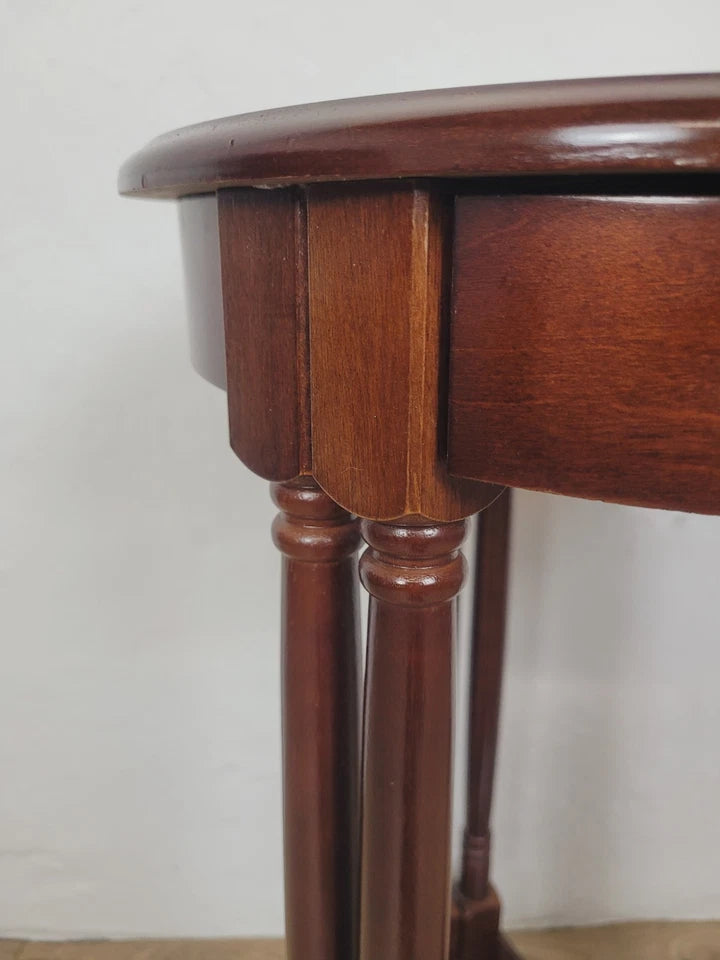 Vintage Occasional Table Circular Regency Style Drawer Postage Available