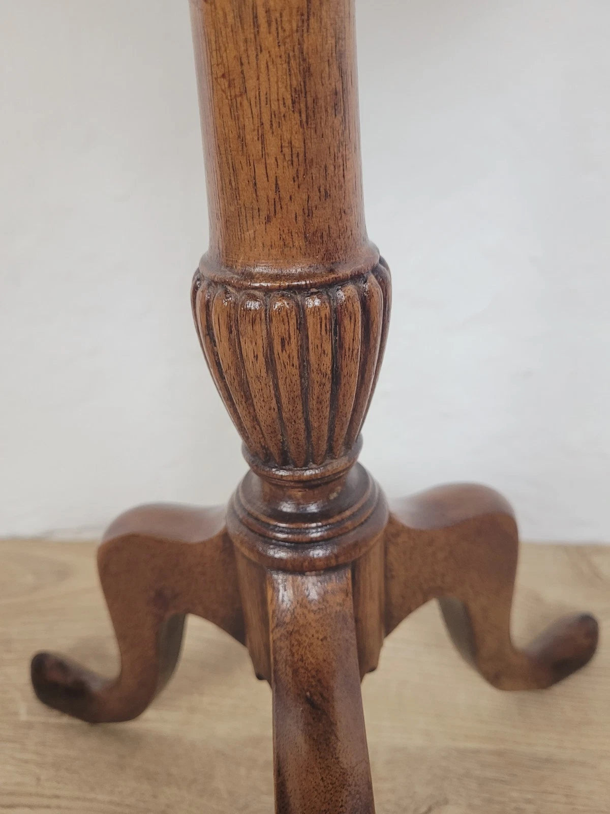 Tripod Wine Table English Scalloped Edge Antique Style 1960s Postage Available