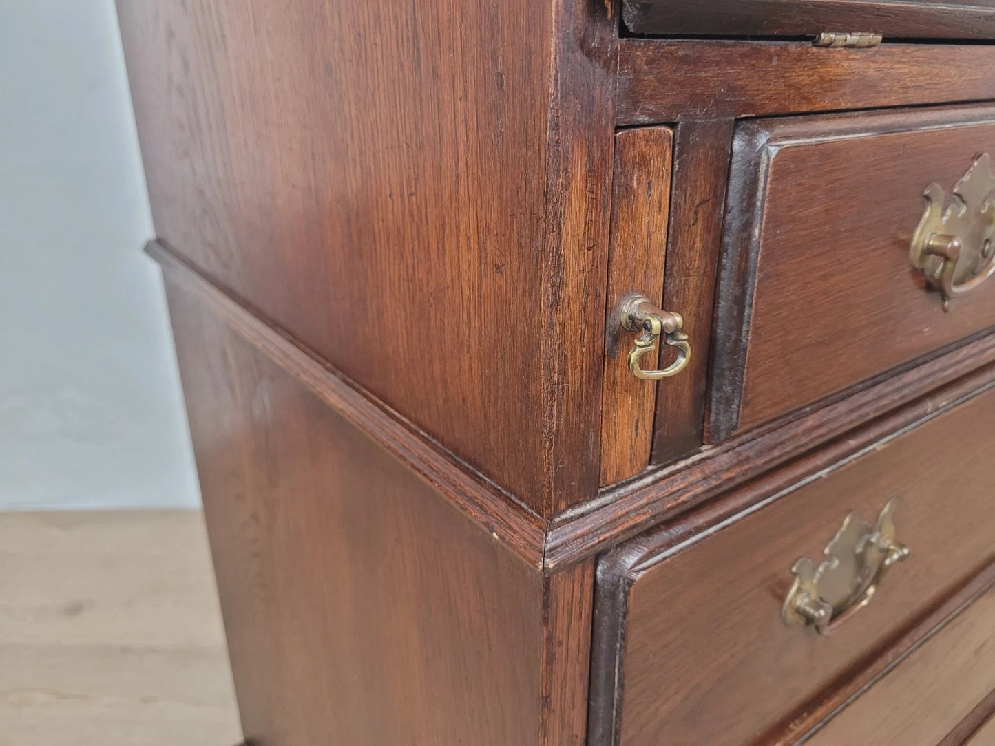 Oak Writing Bureau Desk Bevan Funnell Antique Style Handles Delivery Available