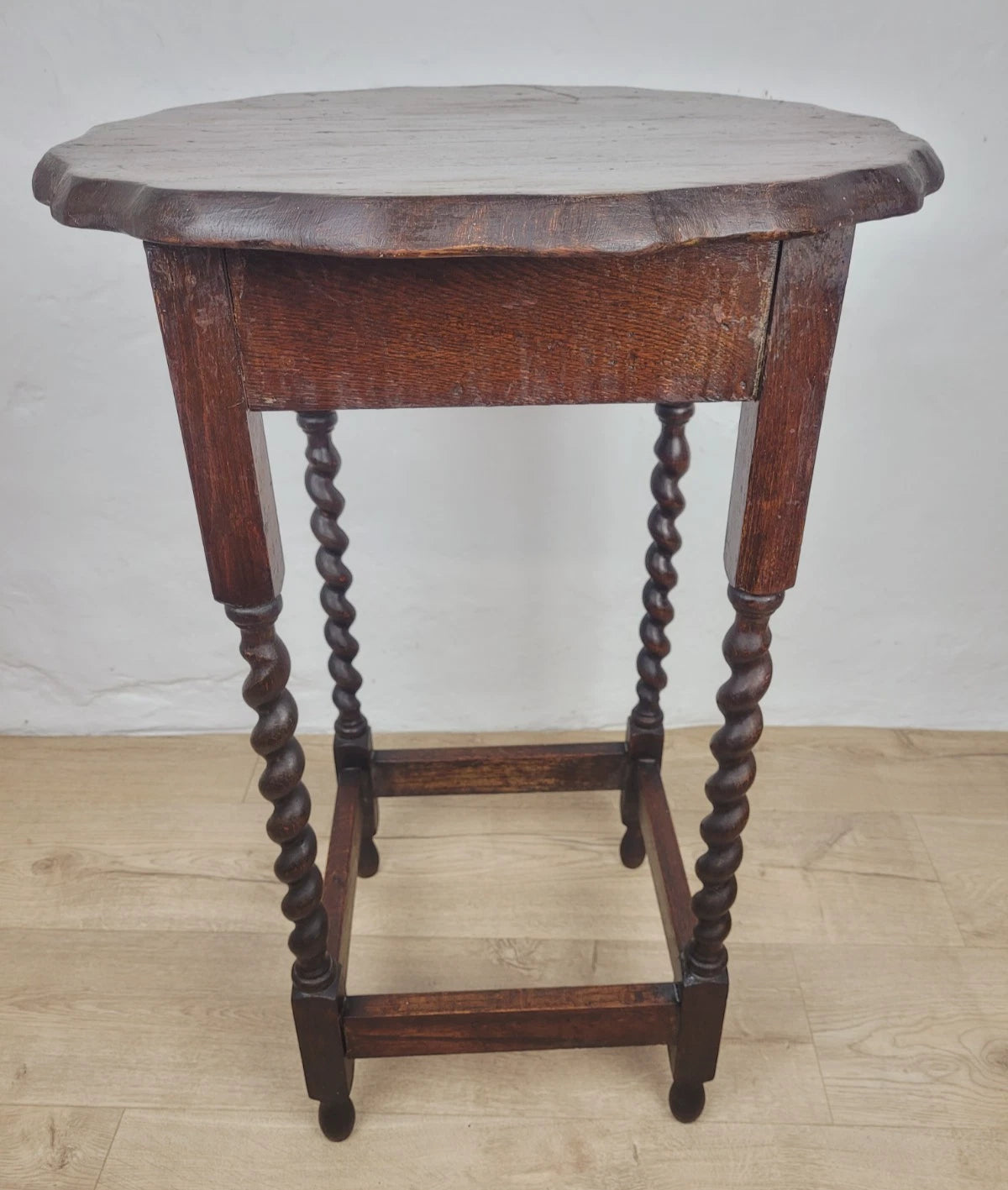Pie Crust Side Table Victorian Barley Twist English Antique Postage Available