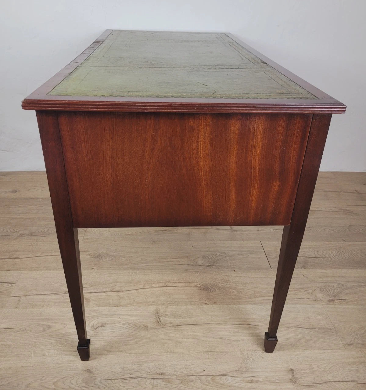 Vintage Writing Desk Leather Mid 20th Century Mahogany Delivery Available