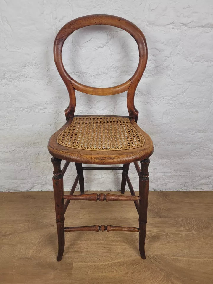 Victorian Child's High Chair Balloon Back Bergere Beech 19thC Postage Available