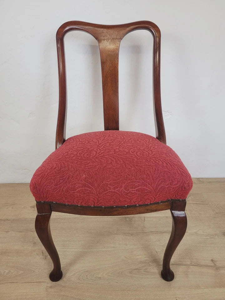 Vintage Dining Chairs Set Of 4 1950s Queen Anne Legs High Back Postage Available