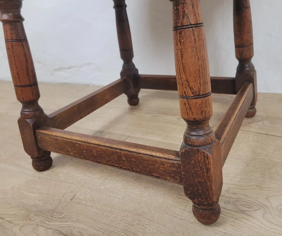Oak Occasional Table Circular Country Rustic Vintage C1930 Postage Available