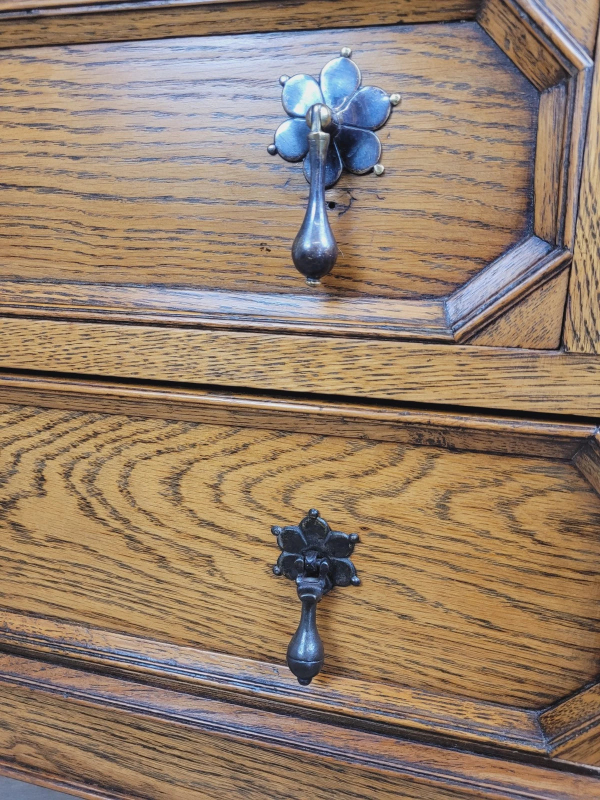Oak Writing Bureau Desk Vintage 1950s Storage Country Rustic Delivery Available