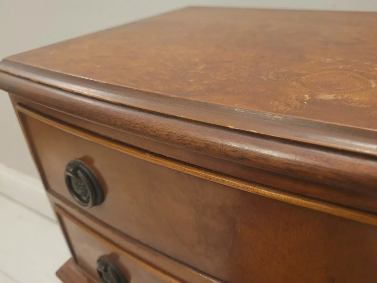Walnut Chest Of Drawers Vintage Mid 20th Century Postage Available
