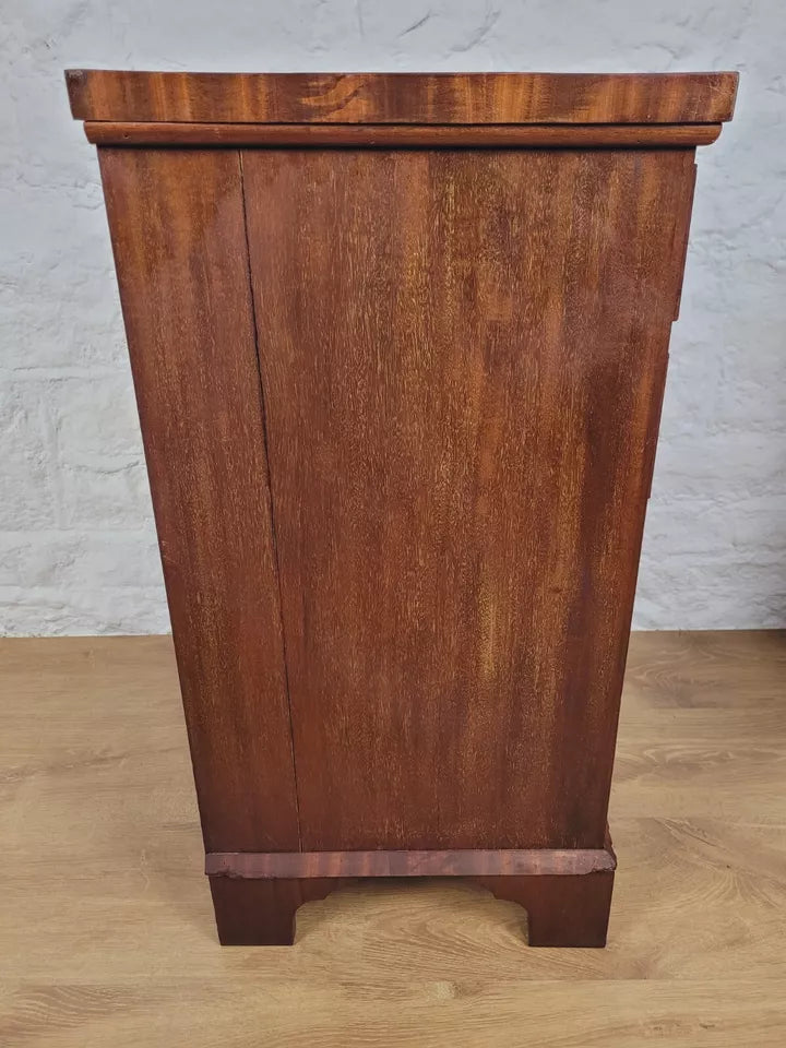 Regency Chest Of Drawers Brass Handles Mahogany Antique Postage Available
