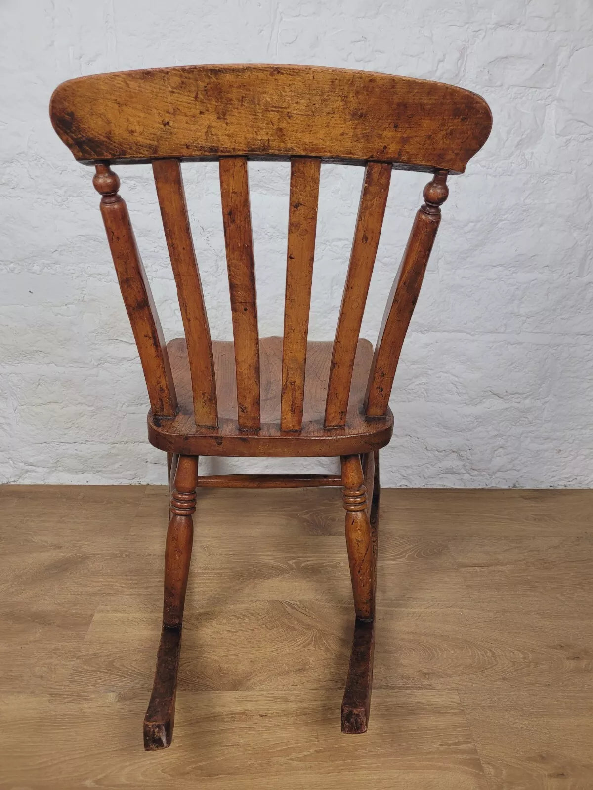 Farmhouse Rocking Chair Victorian Lathe Back Country Antique Postage Available