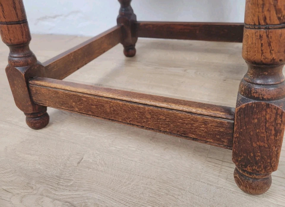 Oak Occasional Table Circular Country Rustic Vintage C1930 Postage Available