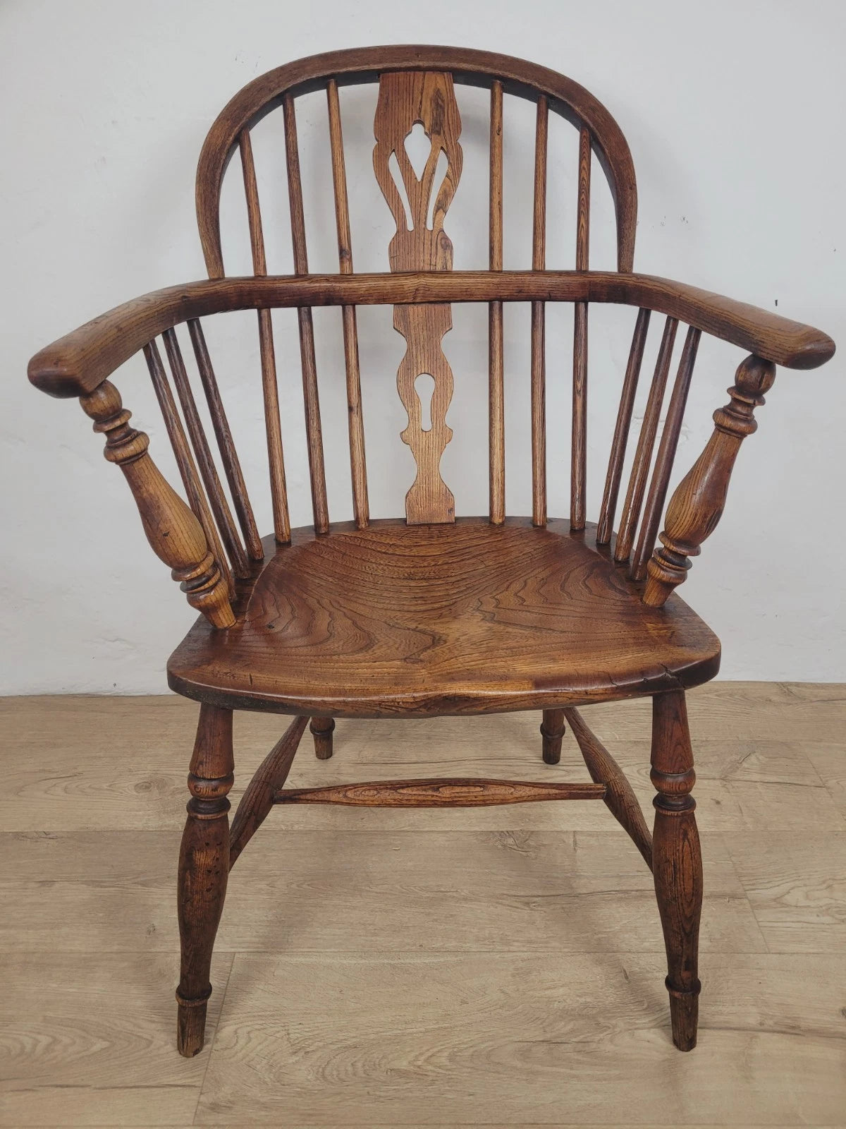 Windsor Armchair Low Back Ash & Elm Country 19thC Farmhouse Postage Available