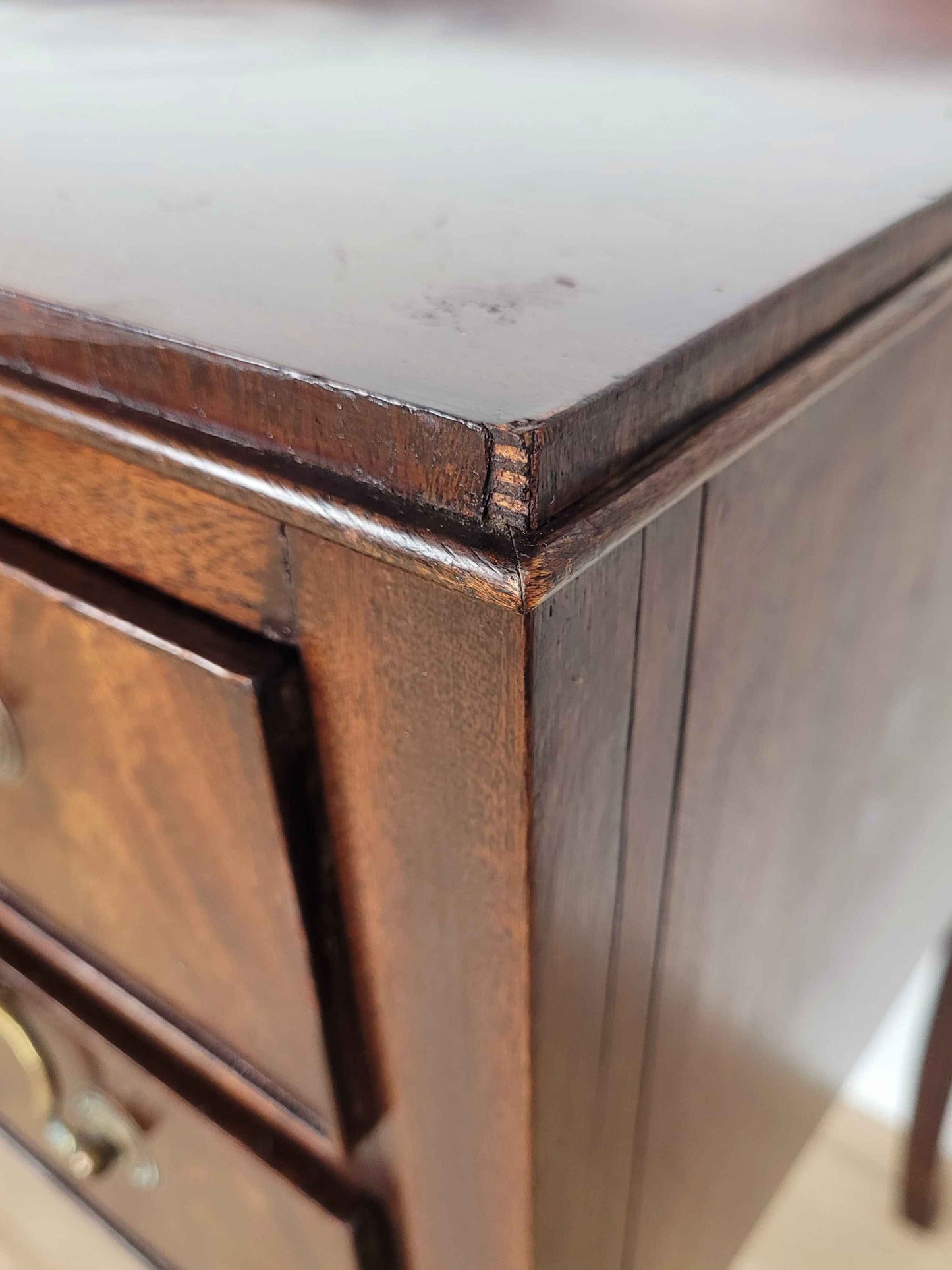 Vintage Ladies Writing Desk Mahogany 1950s Swan Neck Handles Delivery Available