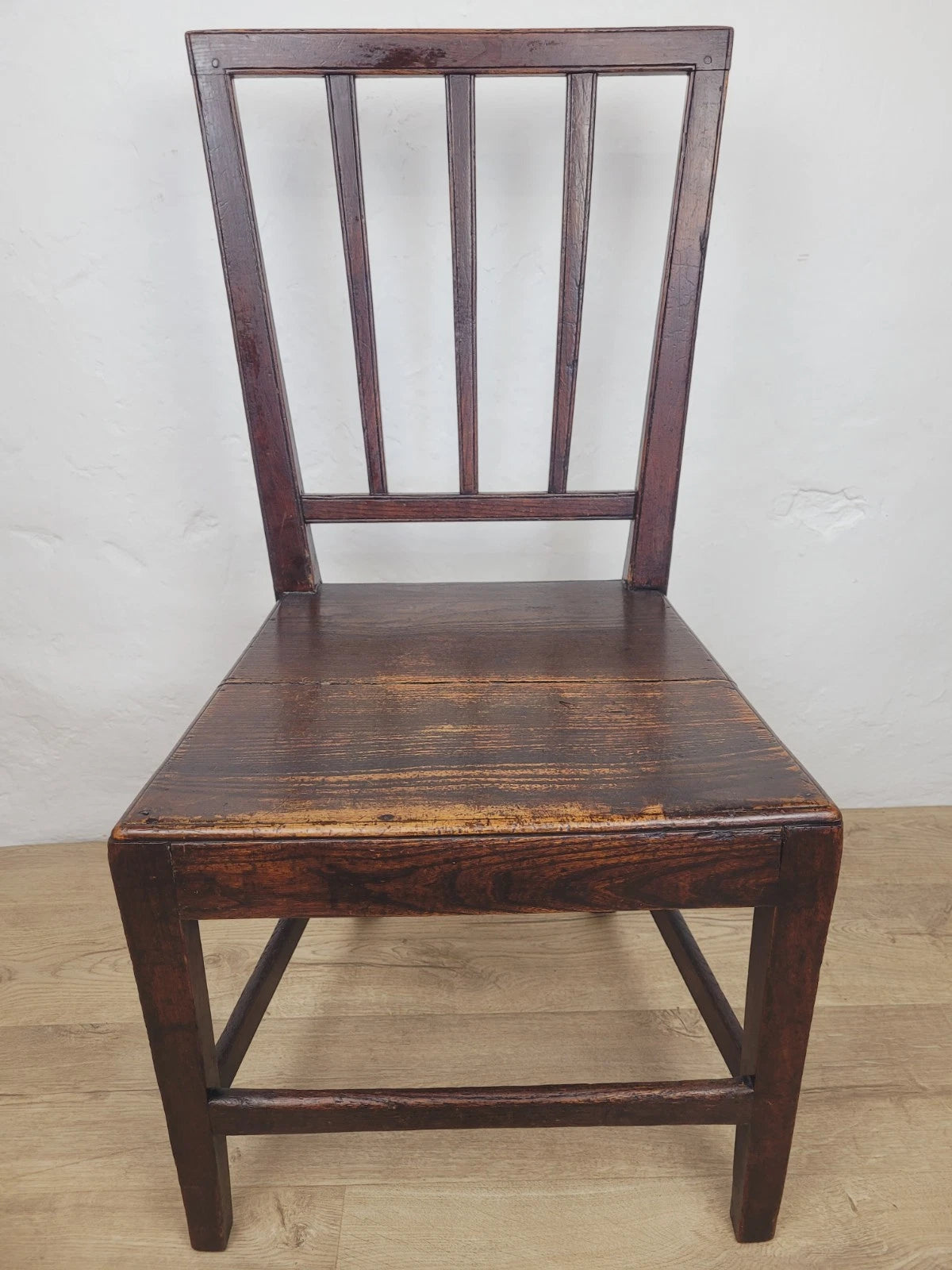 Victorian Kitchen Chair Oak Rail Back 19th Century Antique Postage Available