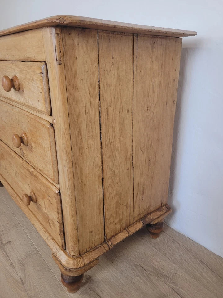Victorian Chest of Drawers Farmhouse Pine 3 Drawer 19thC Delivery Available