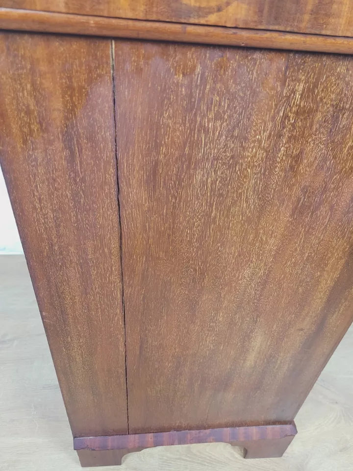 Regency Chest Of Drawers Brass Handles Mahogany Antique Postage Available