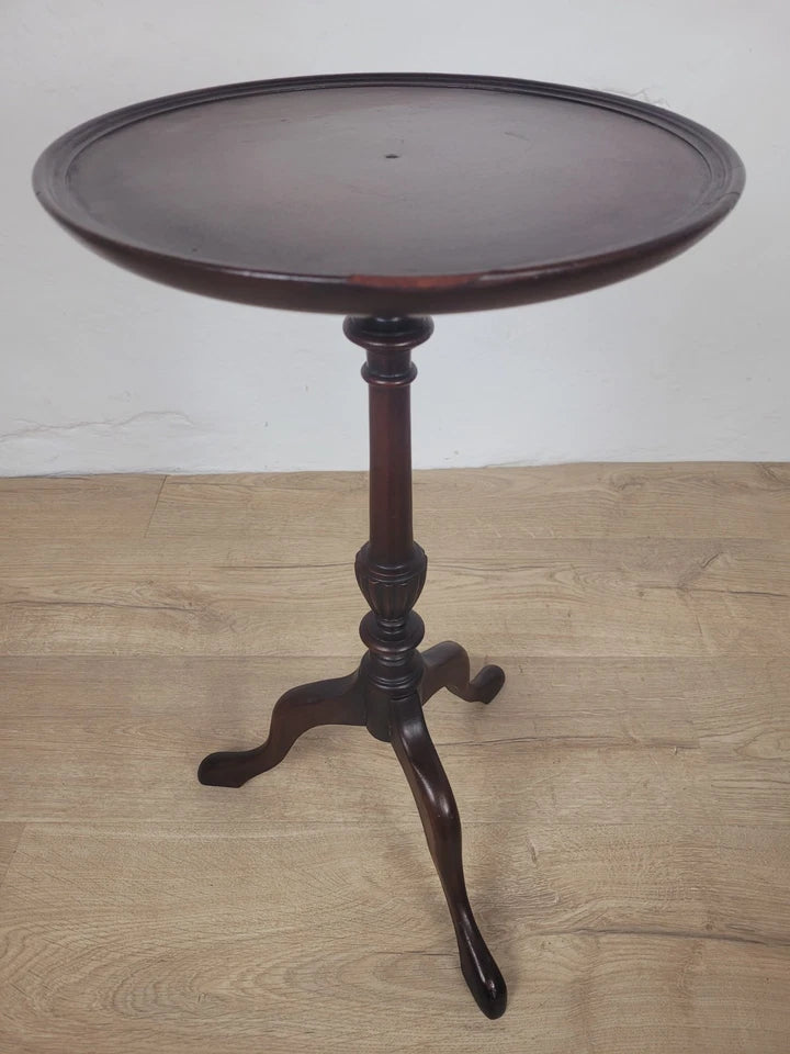 Victorian Tripod Wine Table Mahogany 19th-Century English Postage Available