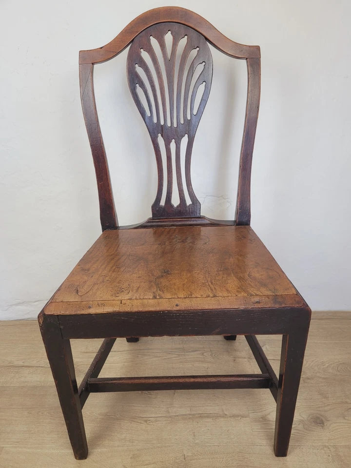 Country Side Chair Pierced Back Victorian 19th Century Antique Postage Available