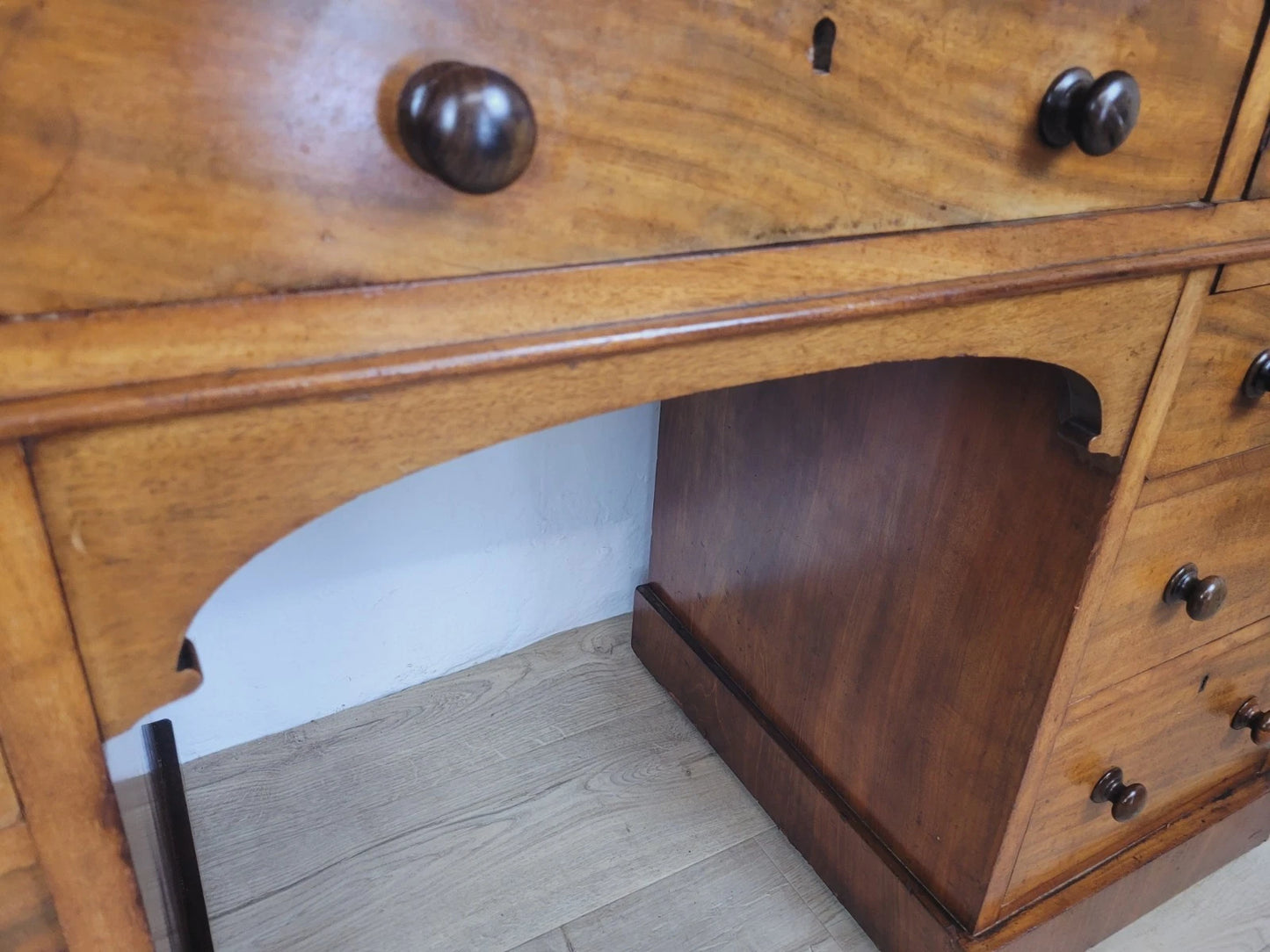 Victorian Writing Desk Knee Hole 19th Century English Antique Delivery Available