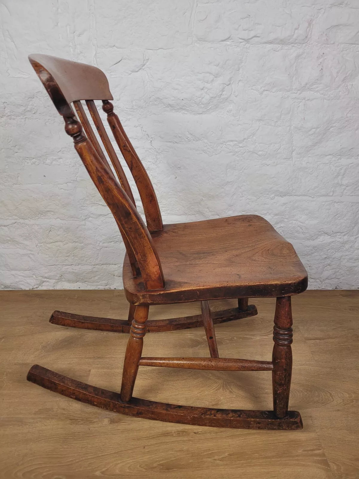 Farmhouse Rocking Chair Victorian Lathe Back Country Antique Postage Available