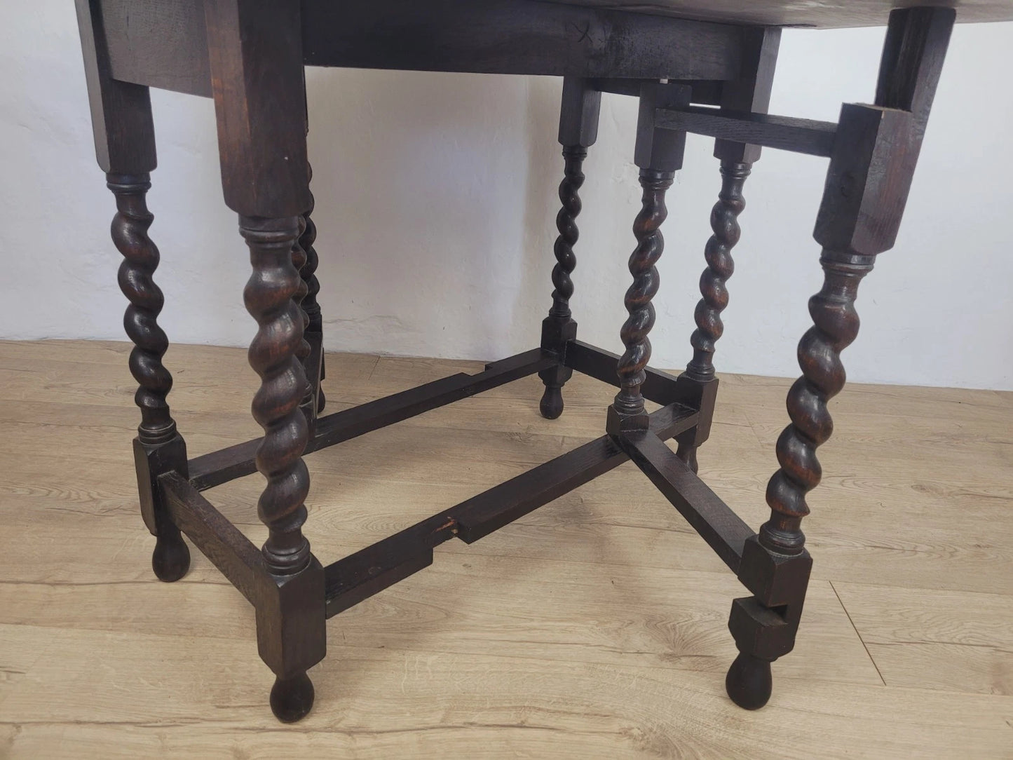 Vintage Drop Leaf Table Gateleg Barley Twist Oak 1930's Delivery Available