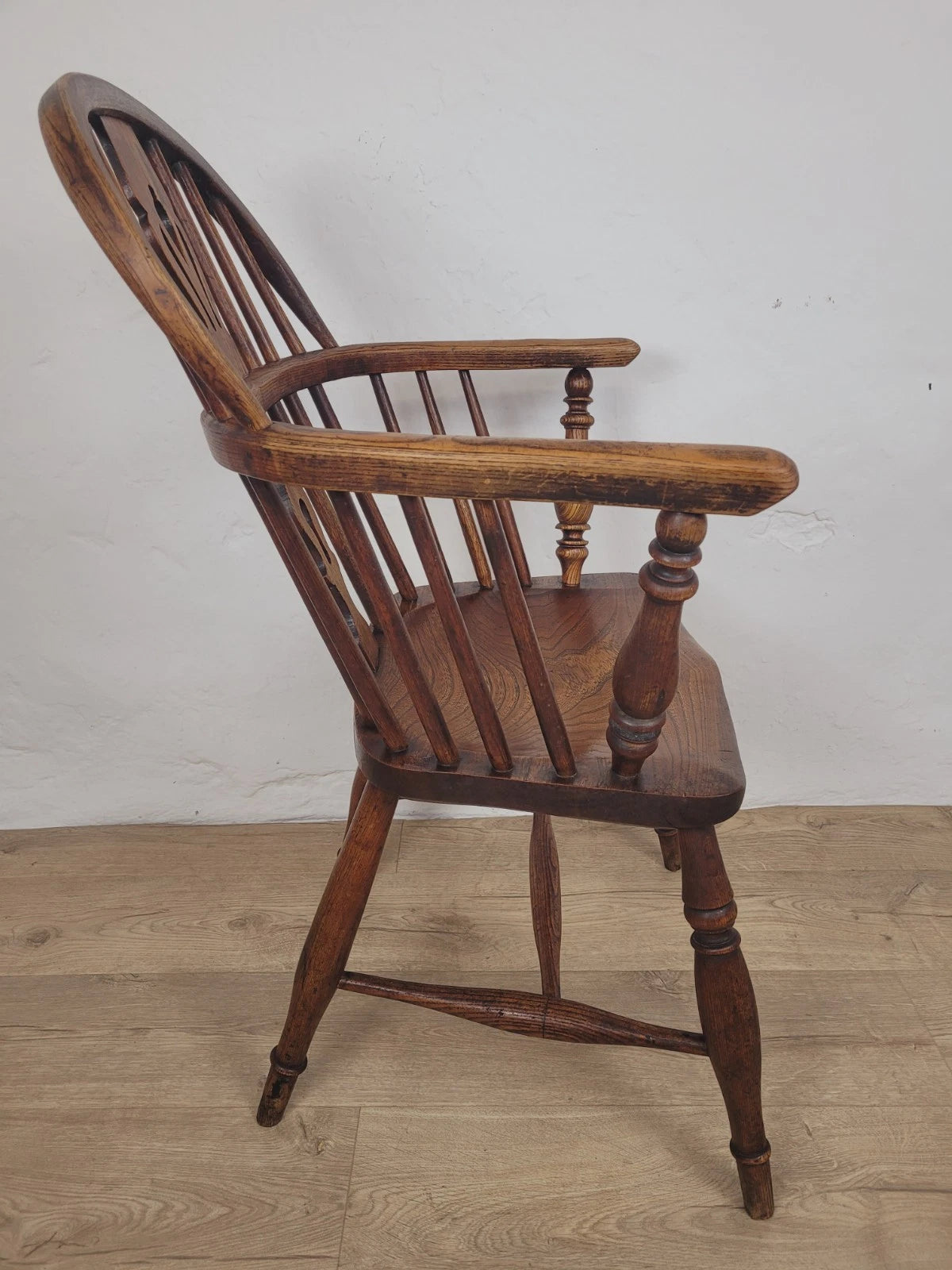 Windsor Armchair Low Back Ash & Elm Country 19thC Farmhouse Postage Available