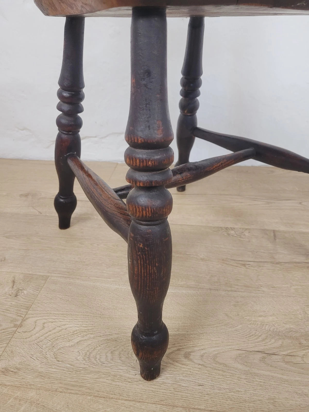 Elm Victorian Kitchen Chair Country Spindle Back Antique Postage Available