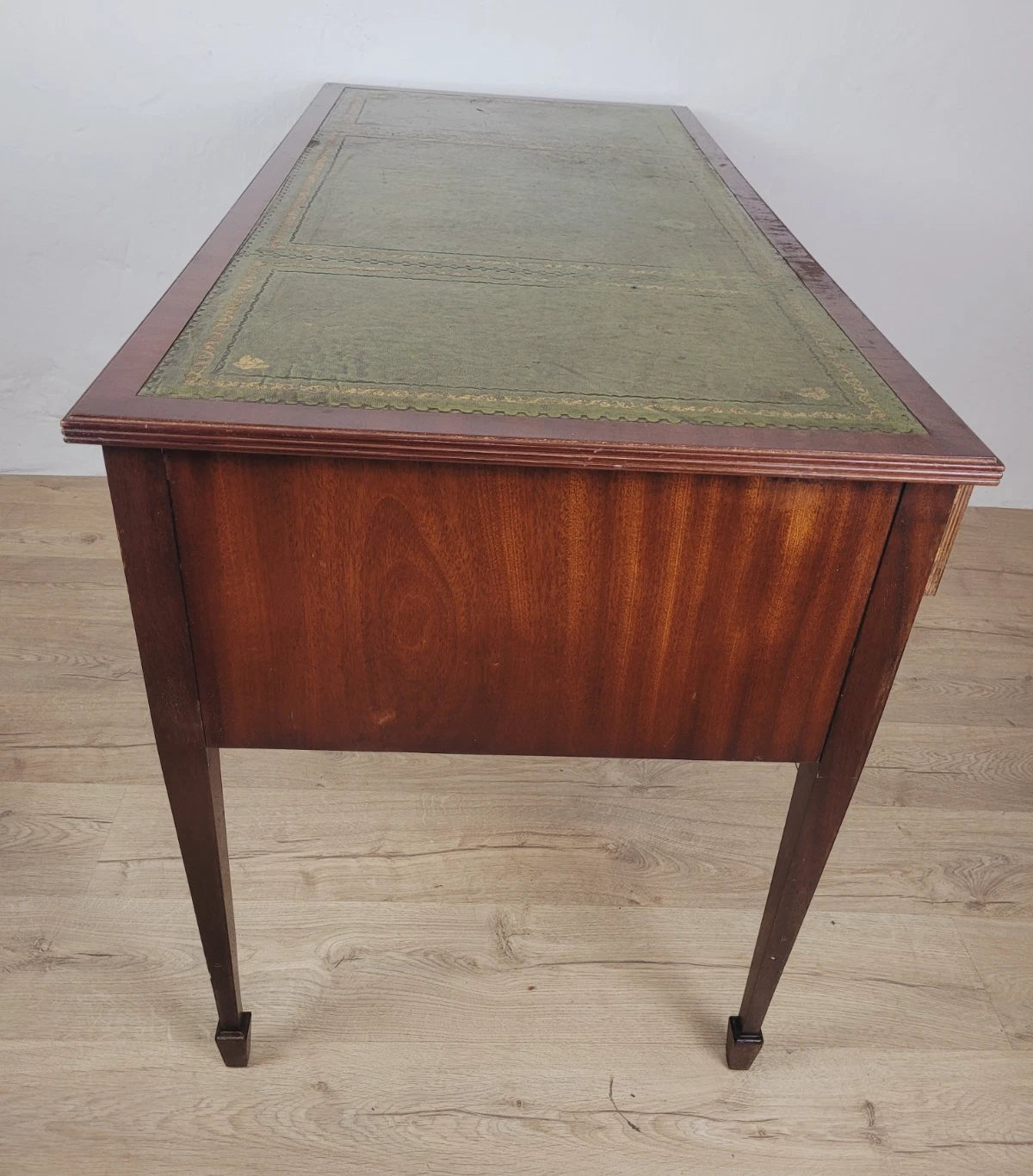 Vintage Writing Desk Leather Mid 20th Century Mahogany Delivery Available