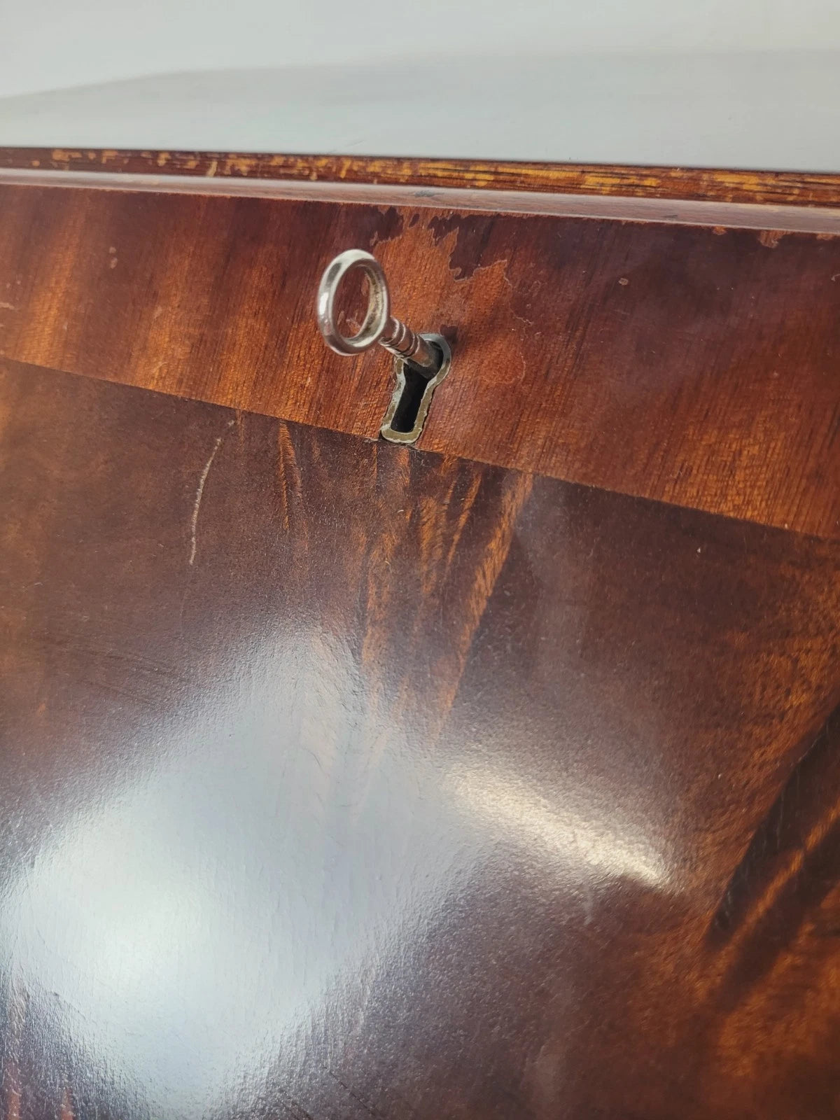 Vintage Writing Desk Bureau Ladies Queen Anne 1940 Lock & Key Delivery Available