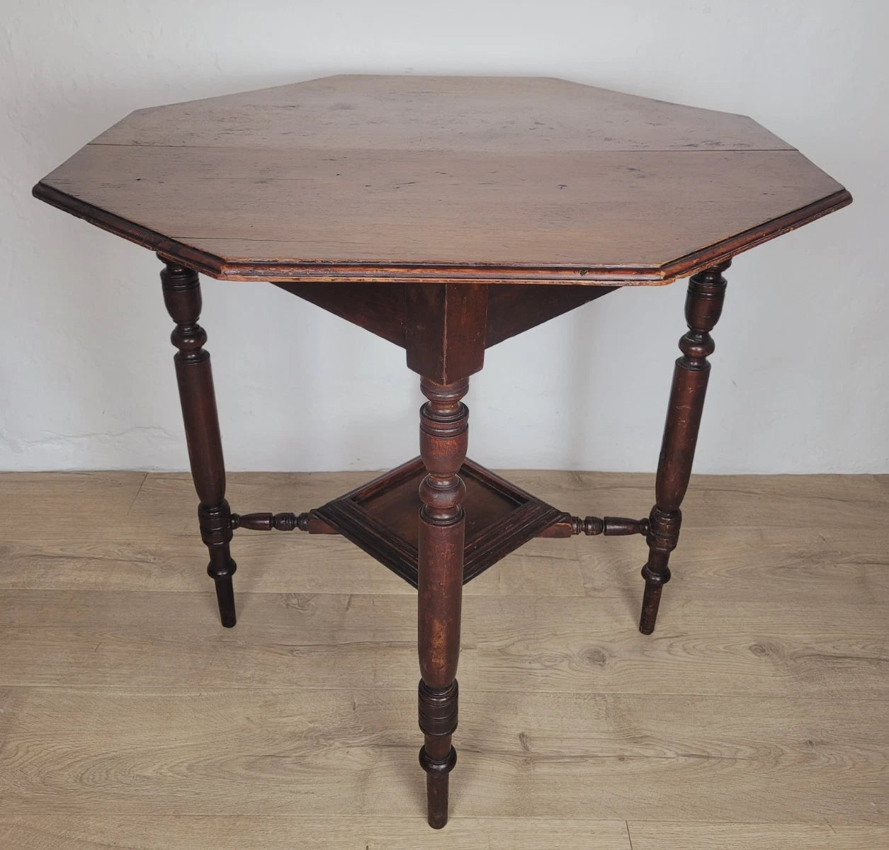 Edwardian Octagonal Table Occasional Shelf Mahogany Postage Available