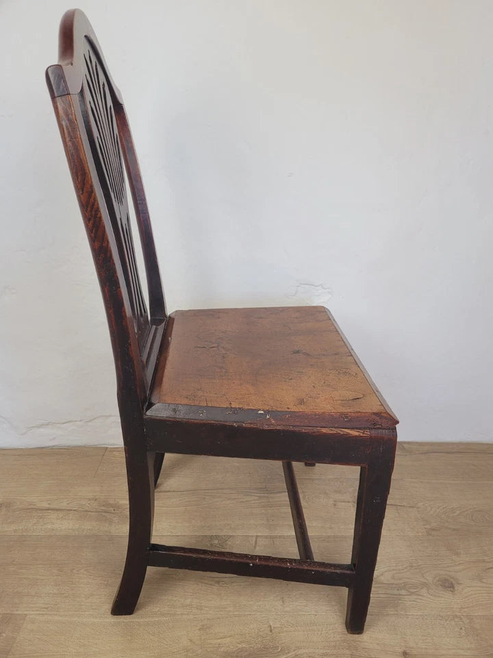 Country Side Chair Pierced Back Victorian 19th Century Antique Postage Available