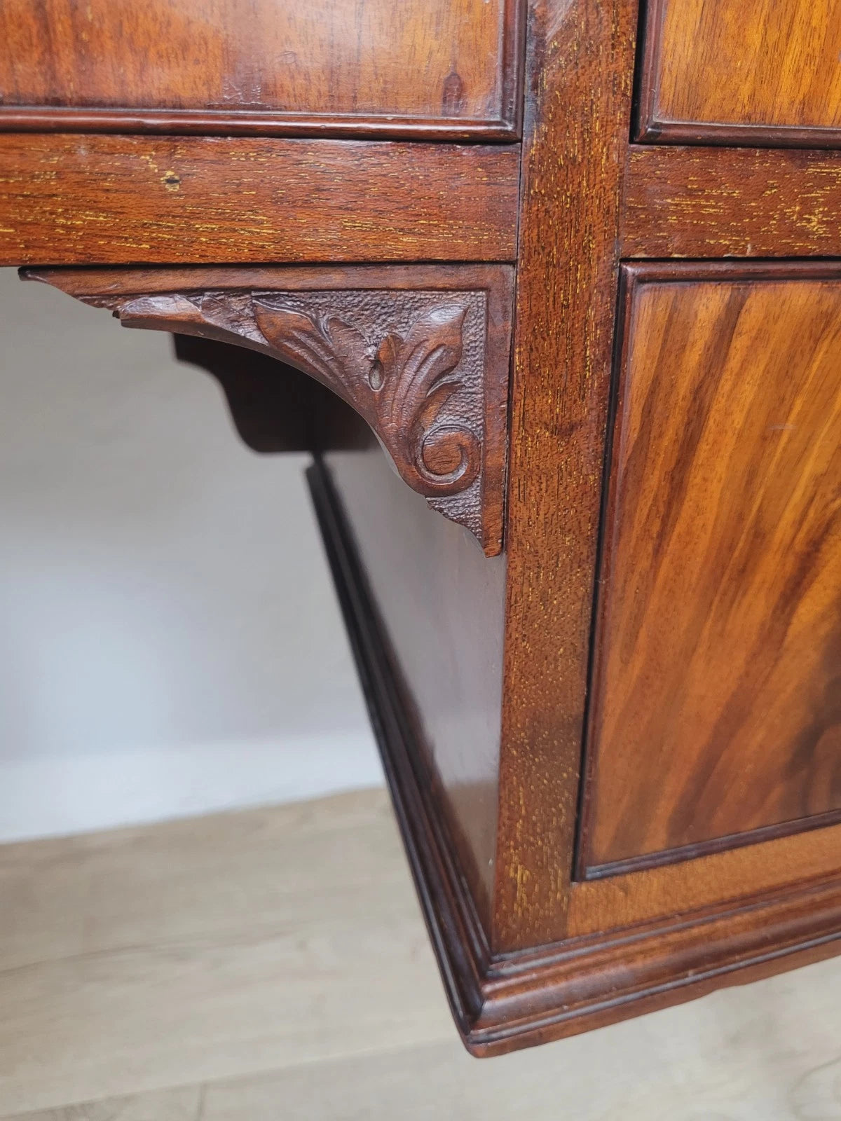 Vintage Dresser Vanity Bow Front Ball and Claw Footed 1960s Delivery Available