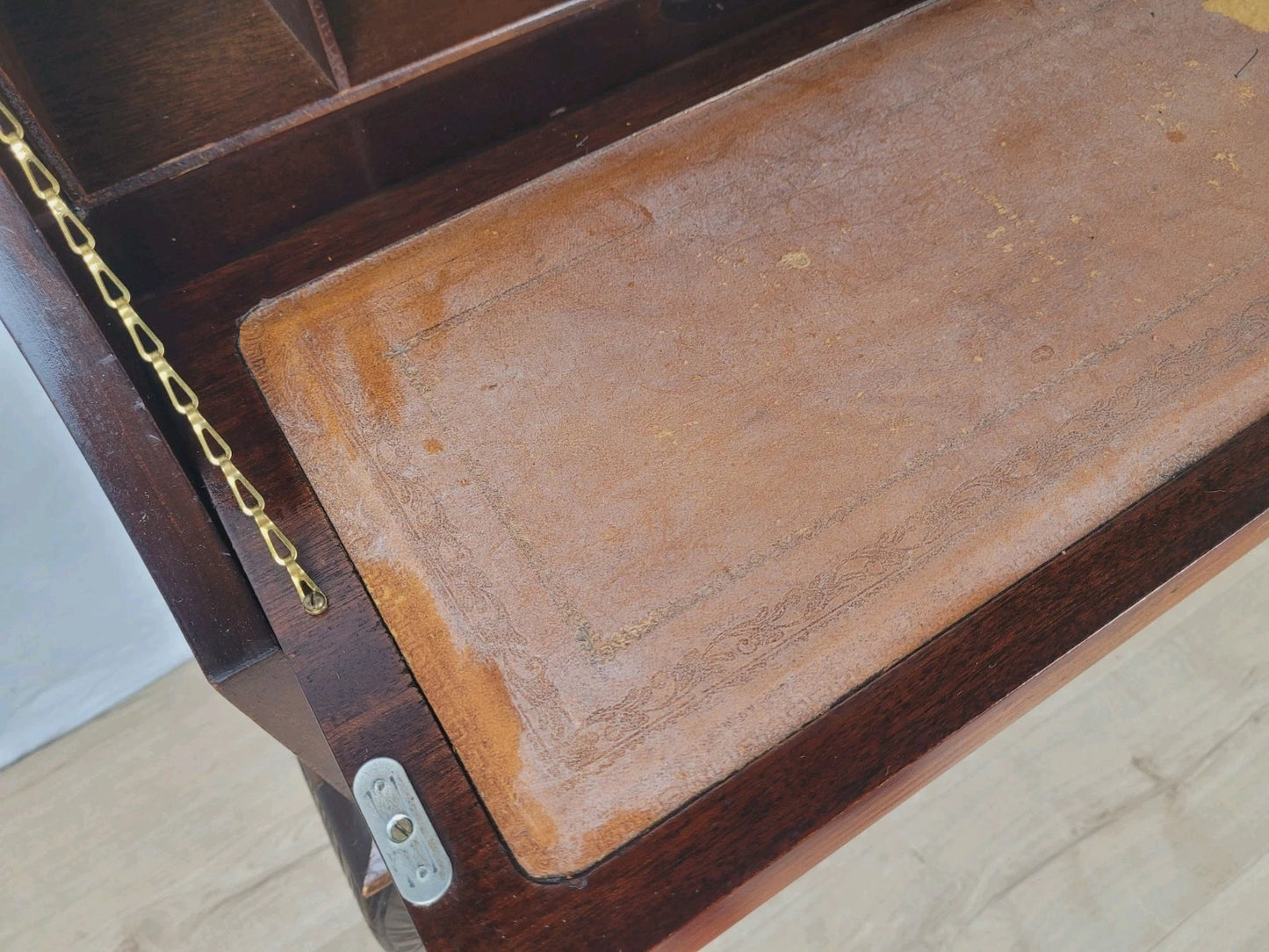 Vintage Ladies Writing Desk Pigeon Holes Storage Handles Delivery Available