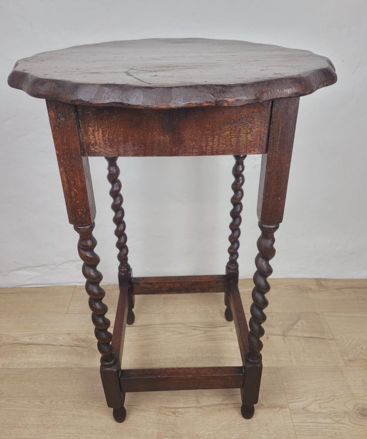 Pie Crust Side Table Victorian Barley Twist English Antique Postage Available