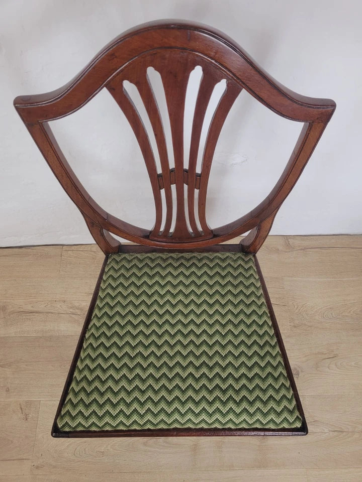 Hepplewhite Style Dining Chair Victorian Carved Shieldback Postage Available