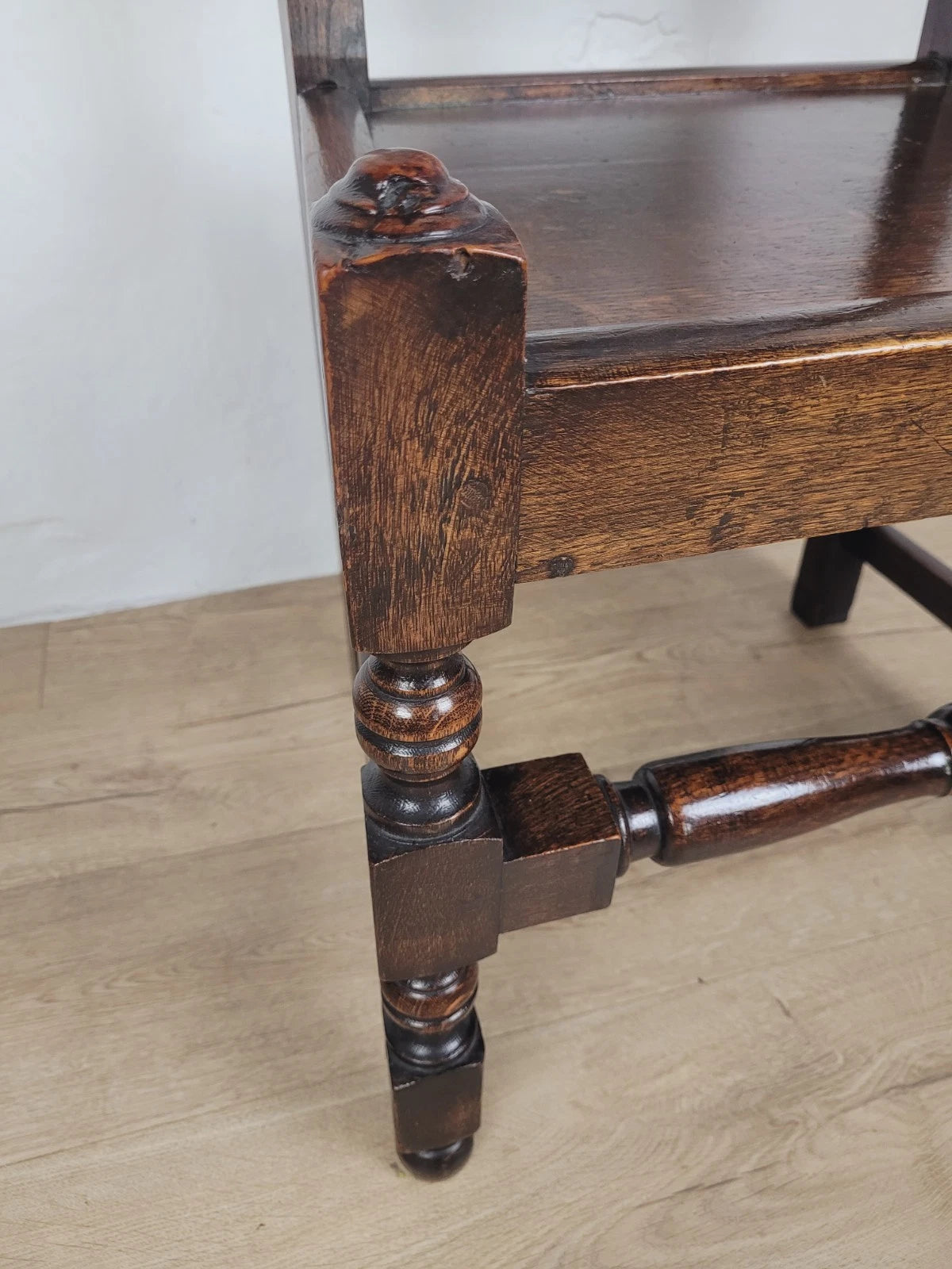 Yorkshire Side Chairs Pair Carved Farmhouse Vintage 1950s Delivery Available