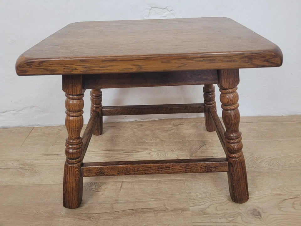 Oak Occasional Side Table Vintage Rectangular Country Postage Available