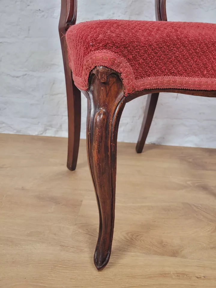 Victorian Salon Chairs Rosewood Floral Carved Cabriole Legs Postage Available