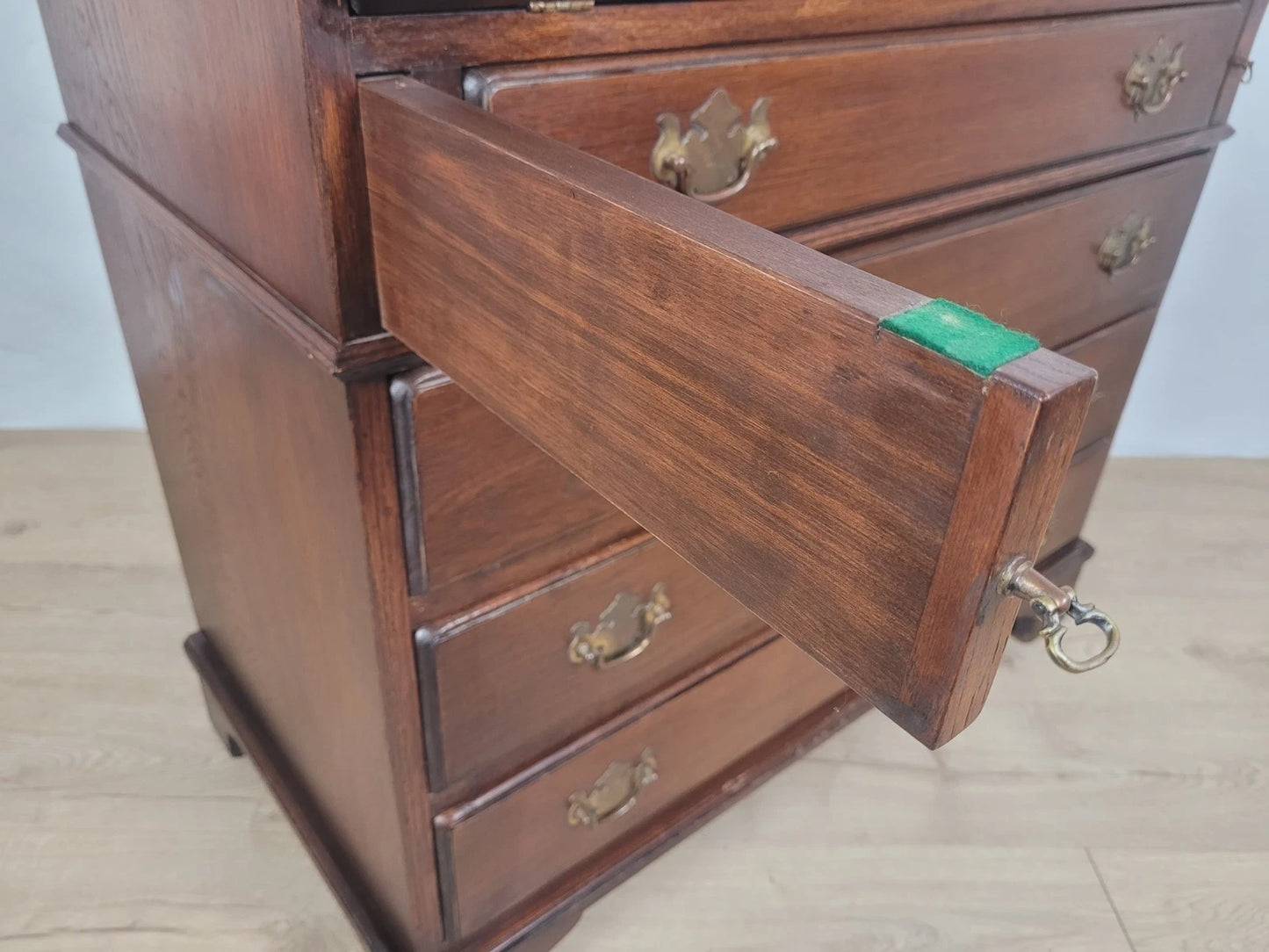 Oak Writing Bureau Desk Bevan Funnell Antique Style Handles Delivery Available