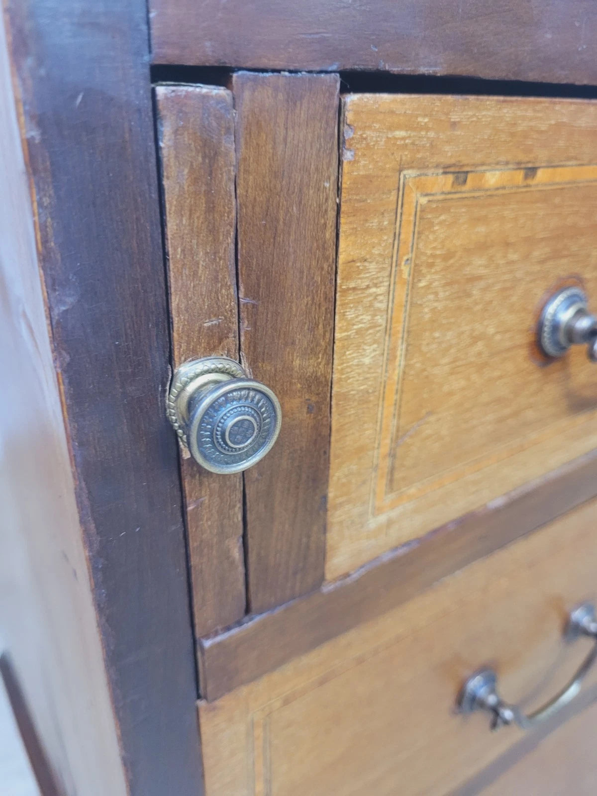 Edwardian Writing Bureau Desk Key & Lock Inlaid Antique 1910 Delivery Available