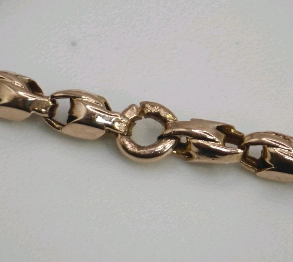 9ct Gold Albert Necklace T-Bar Victorian Charles Daniel Broughton 16.5" Postage