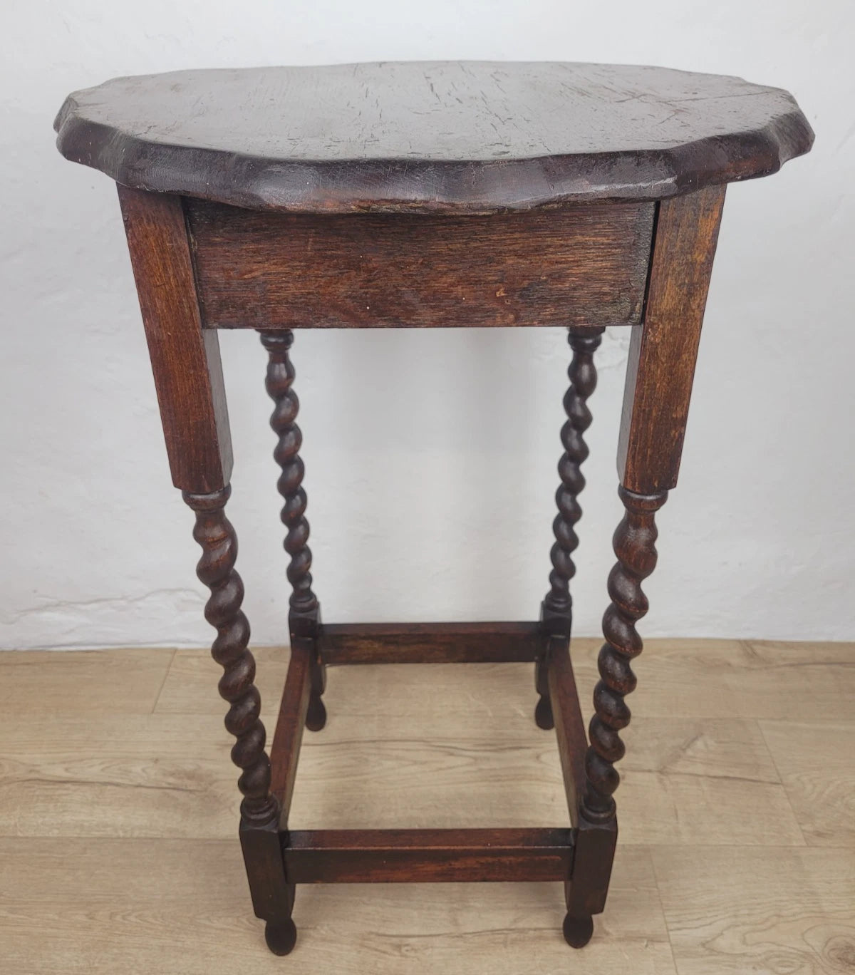 Pie Crust Side Table Victorian Barley Twist English Antique Postage Available