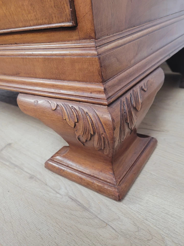 Vintage Walnut Dresser Cabinet Tallboy Linen Art Deco 1930s Delivery Available