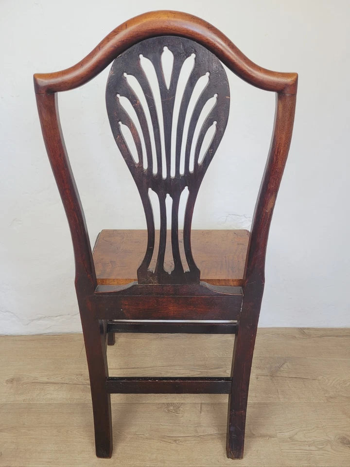 Country Side Chair Pierced Back Victorian 19th Century Antique Postage Available