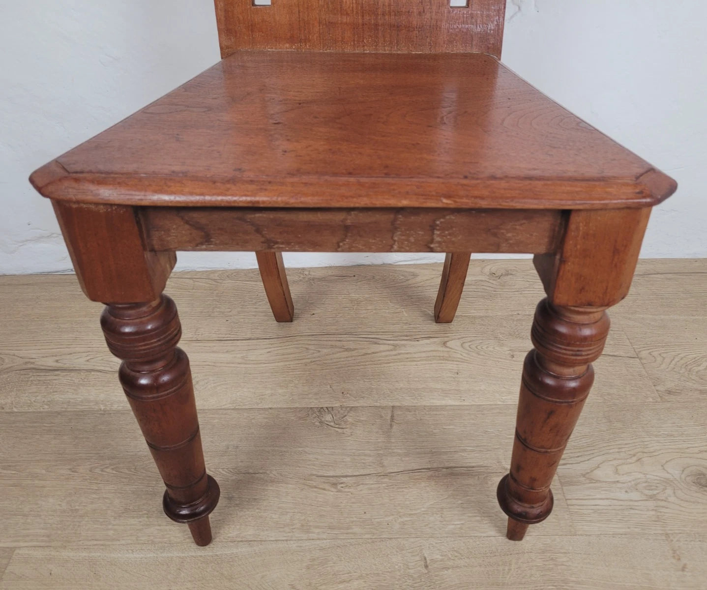 Victorian Hall Chair Chapel Carved 19thC Antique English Postage Available