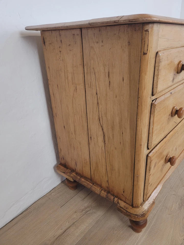 Victorian Chest of Drawers Farmhouse Pine 3 Drawer 19thC Delivery Available