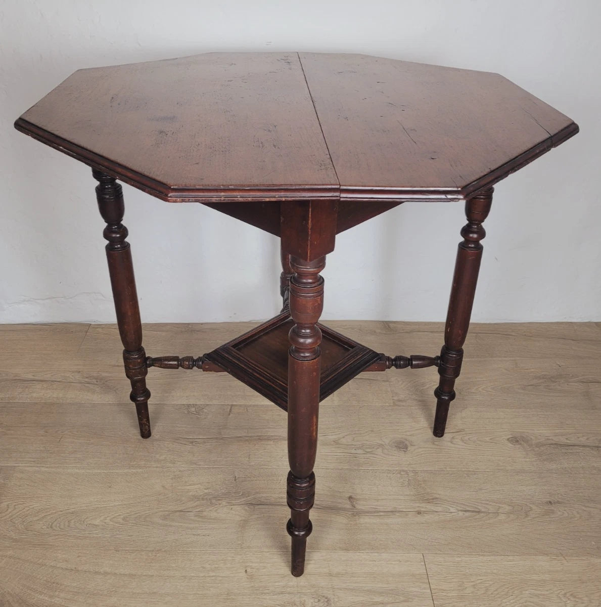 Edwardian Octagonal Table Occasional Shelf Mahogany Postage Available