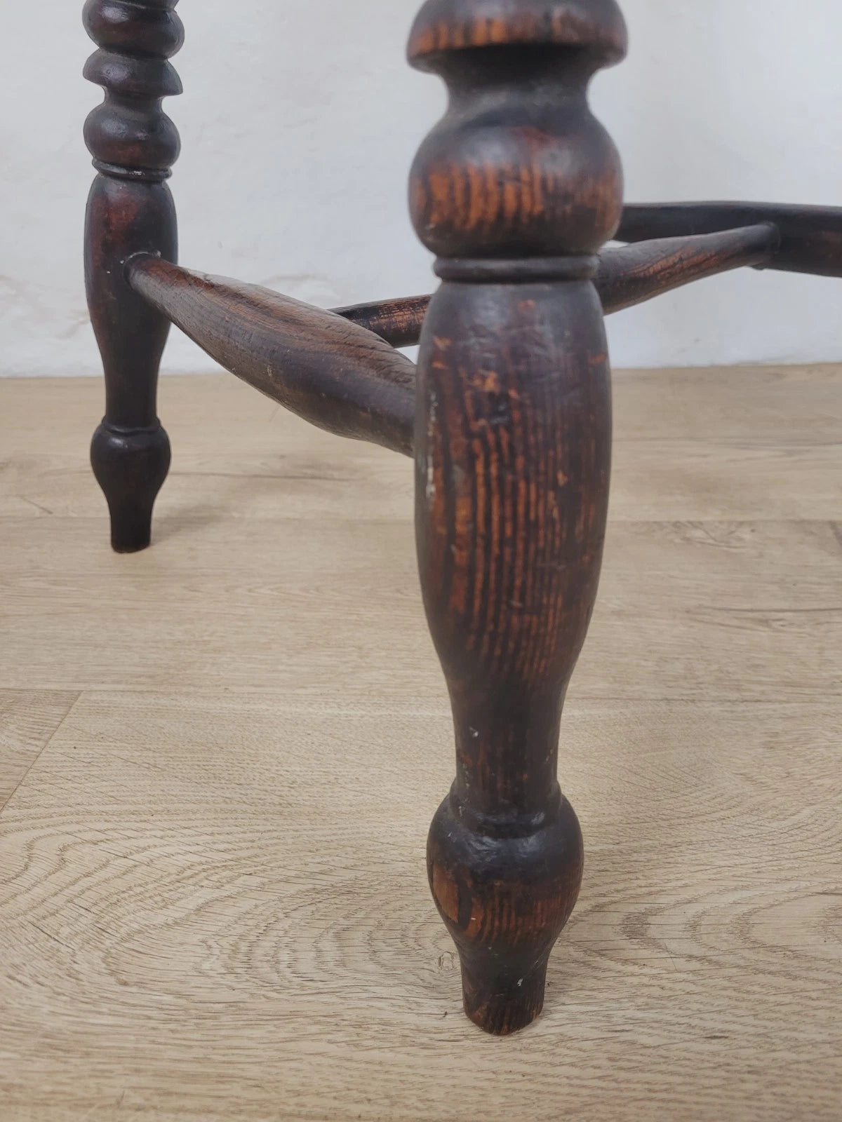 Elm Victorian Kitchen Chair Country Spindle Back Antique Postage Available