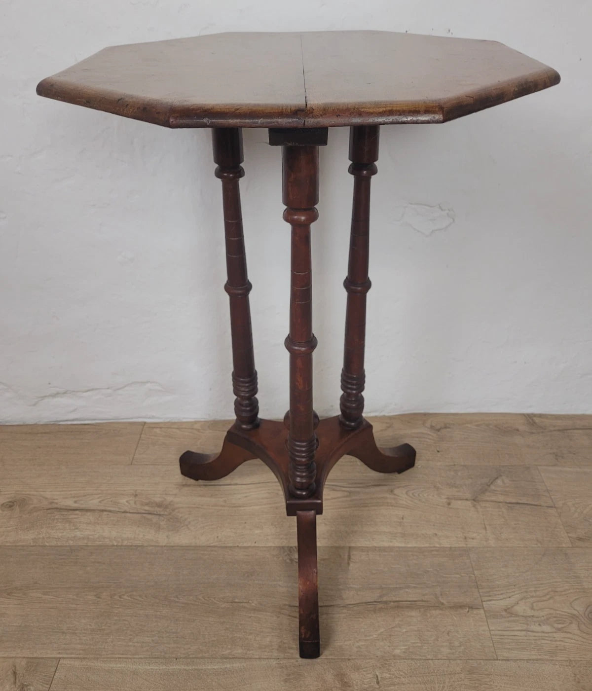 Victorian Octagonal Occasional Table Tripod English Mahogany Postage Available