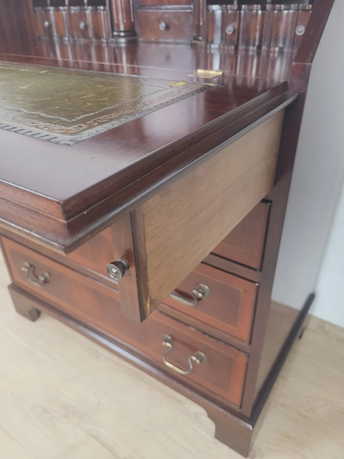 Edwardian Writing Bureau Desk Key & Lock Inlaid Antique 1910 Delivery Available